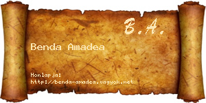 Benda Amadea névjegykártya
